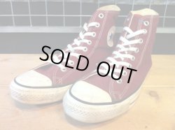 画像1: 【25352-442】converse ALL STAR HI （マルーン）　USED