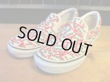 【28063-913】VANS×BEAMS×have a good time　SLIP-ON　（ホワイト/レッド）　　USED
