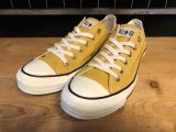 【34223-2408】converse　ALL STAR WASHEDCANVAS OX　（ゴールド）　USED