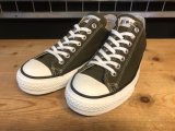 【34663-2494】converse　ALL STAR J OX　（カーキ）　USED