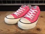 【34818-2523】converse ALL STAR OX （ネオンピンク）　USED