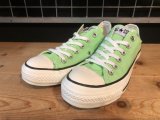 【34817-2522】converse ALL STAR OX （ネオングリーン）　USED