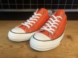 【34912-2538】converse　ALL STAR 100 COLORS OX　（オレンジ）　USED