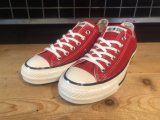 【34858-2540】converse ALL STAR US COLORS OX （クラシックレッド）　USED