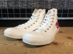 画像1: 【35221-2563】converse × PLAY COMME des GARCONS　ALL STAR HI / PCDG　（ホワイト）　USED