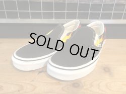 画像1: 【35371-2599】VANS　SLIP-ON FLAME　（ブラック）　USED