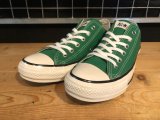 【35590-2628】converse ALL STAR US COLORS OX （グリーン）　USED