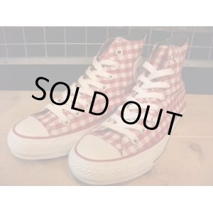 画像: 【23149-62】converse ALL STAR GINGHAM-CHECK HI （レッド）　新品