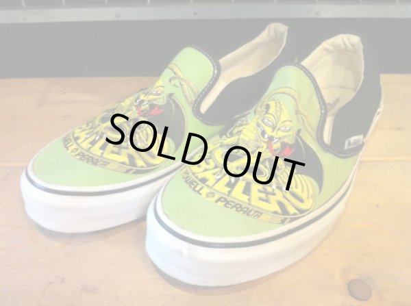 画像1: 【24786-282】VANS　SLIP-ON　（グリーン）　新品 (1)