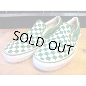 画像: 【24958-345】VANS　SLIP-ON　（ホワイト/グリーン）　USED