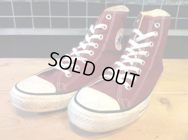 画像1: 【25352-442】converse ALL STAR HI （マルーン）　USED (1)