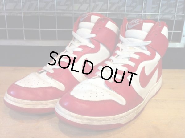 画像1: 【25462-465】NIKE　DUNK HIGH　（ホワイト/レッド）　USED (1)