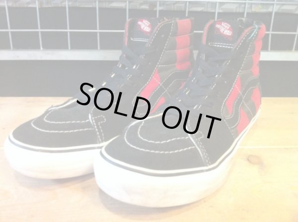 画像1: 【25450-471】VANS　SK8-HI　（ブラック/レッド）　USED (1)