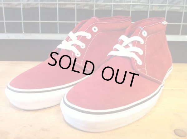 画像1: 【25447-472】VANS　CHUKKA BOOTS SUEDE　（ダークレッド）　USED (1)