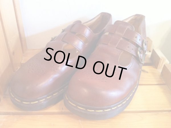 画像1: 【26284-631】Dr.Martens　ストラップ付きローカット　（ブラウン）　USED (1)