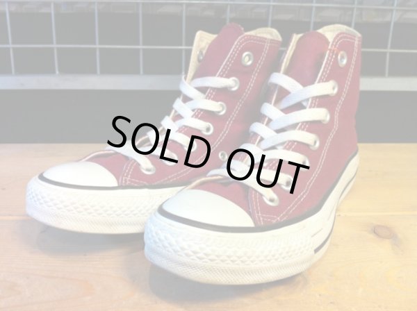 画像1: 【27541-812】converse　ALL STAR HI　（マルーン）　USED (1)