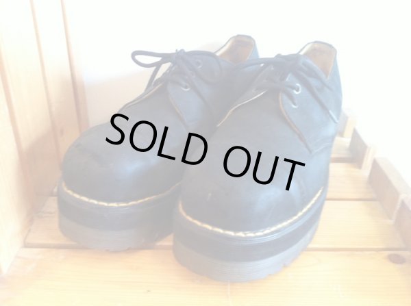 画像1: 【27811-834】Dr.Martens　プラットフォームストレートチップローカット　（ブラック）　USED (1)