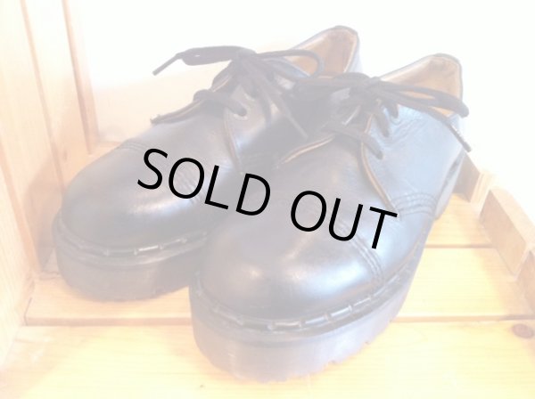 画像1: 【27808-851】Dr.Martens　プラットフォームストレートチップローカット　（ブラック）　USED (1)