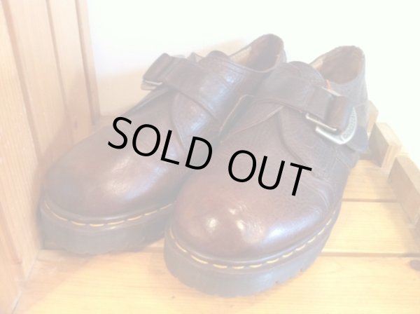 画像1: 【28167-894】Dr.Martens　プラットフォームストラップ付ローカット　（ブラウン）　USED (1)