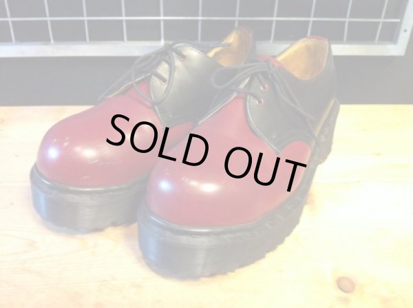 画像1: 【28543-1012】Dr.Martens　プラットフォームローカット　（ブラック/チェリーレッド）　USED (1)