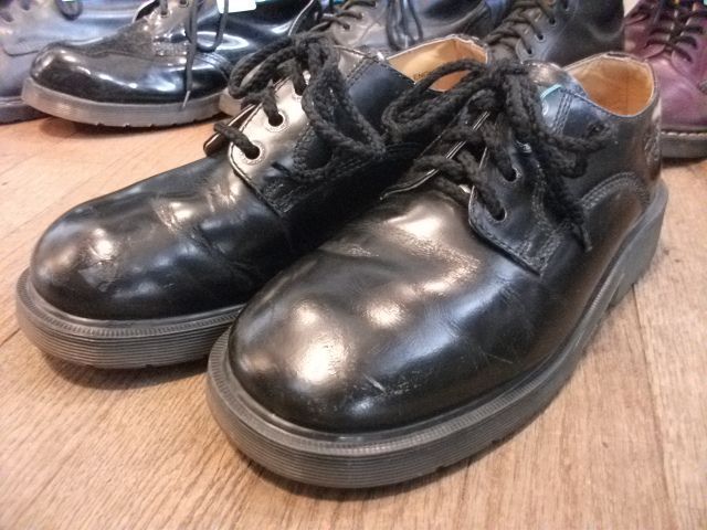 210 Dr Martens 4ホールローカット ブラック Used Green Light 高円寺