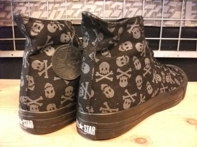 画像: 【24618-240】converse ALL STAR SKULL HI （ブラック/グレー）　新品