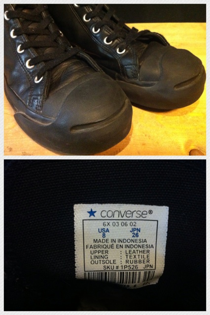 画像: 【24734-271】converse JACK PURCELL IRON MID （ブラック）　USED