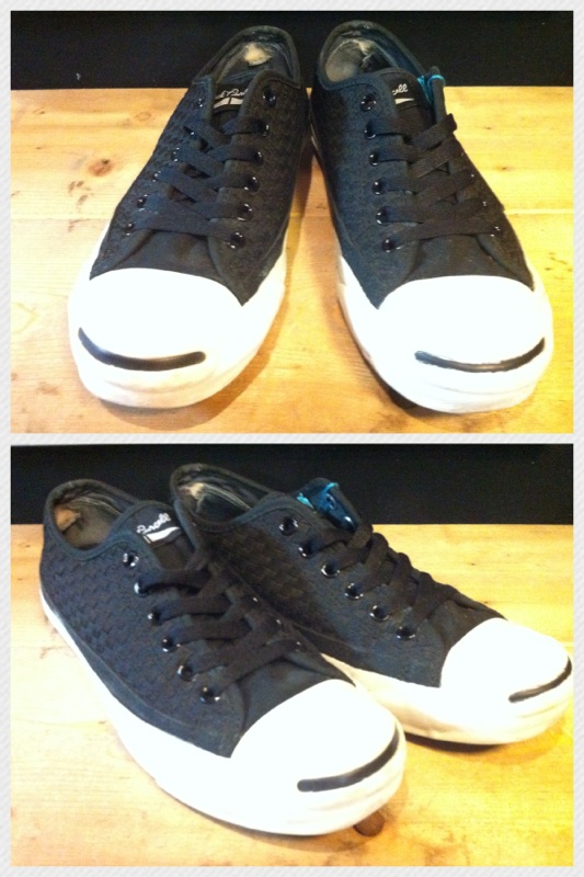 画像: 【24756-290】converse JACK PURCELL M-WEAVE （ブラック）　USED