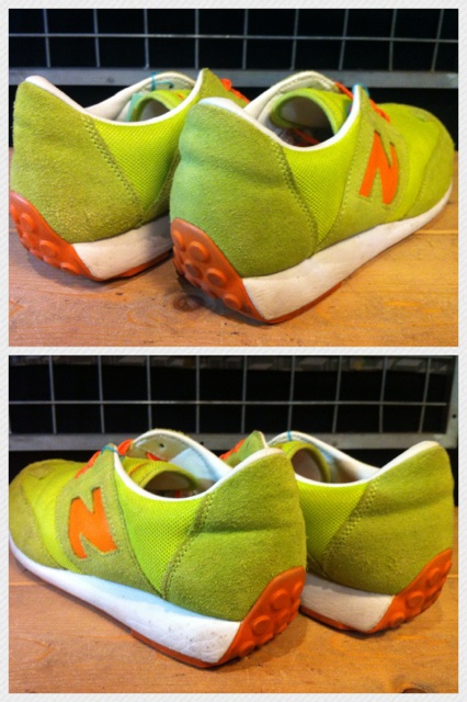 23188-301】new balance CM355GO （グリーン/オレンジ） USED - GREEN