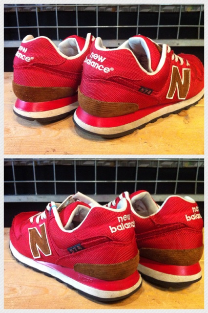 画像: 【24811-302】new balance ML574BPR （レッド/ブラウン）　USED