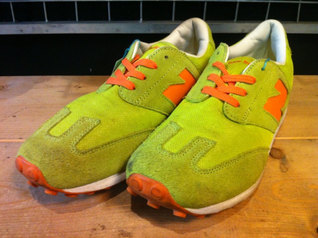 23188-301】new balance CM355GO （グリーン/オレンジ） USED - GREEN