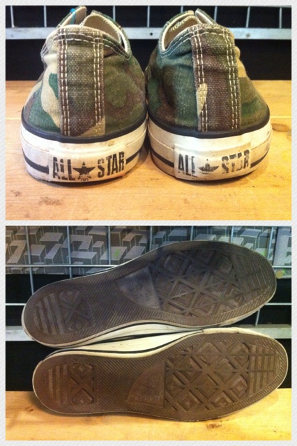 画像: 【24902-324】converse ALL STAR OX （オリーブカモ）　USED