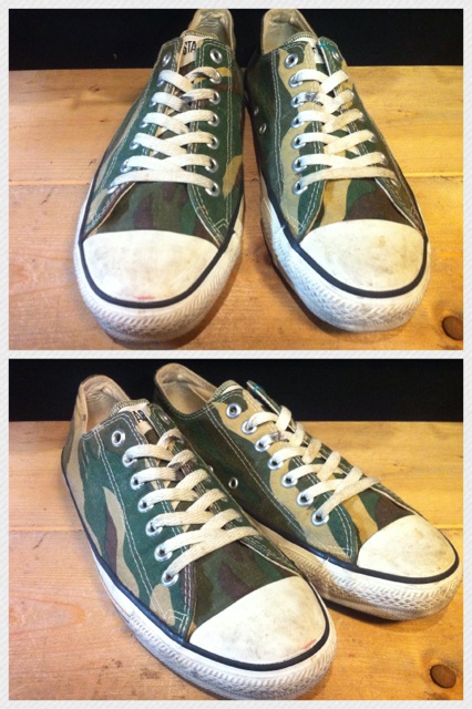 画像: 【24902-324】converse ALL STAR OX （オリーブカモ）　USED