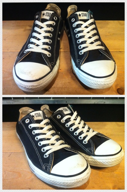 画像: 【24579-323】converse ALL STAR OX （ブラック）　USED