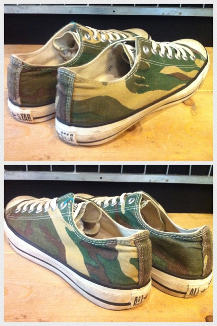 画像: 【24902-324】converse ALL STAR OX （オリーブカモ）　USED