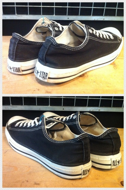 画像: 【24579-323】converse ALL STAR OX （ブラック）　USED