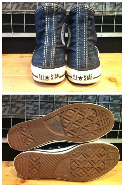 画像: 【24927-334】converse ALL STAR REAL DENIM HI （インディゴ）　USED