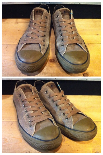 画像: 【24855-337】converse ALL STAR CRACKED LEATHER OX （ブラウン）　USED