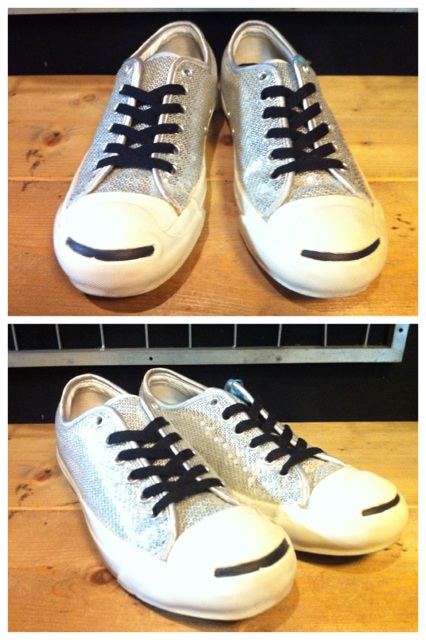 画像: 【24955-359】converse JACK PURCELL SPANGLE （シルバー）　USED