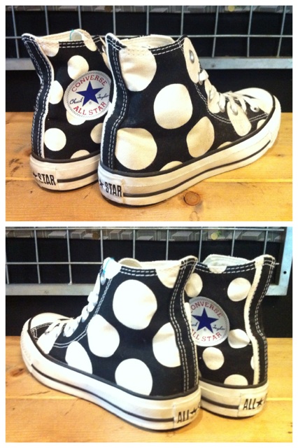 画像: 【24758-358】converse ALL STAR COINDOT HI （ブラック）　USED