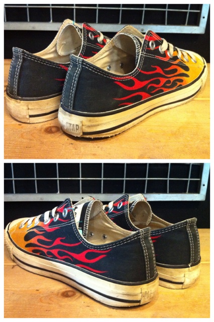 画像: 【24952-355】converse ALL STAR FLAME OX （ブラック）　USED