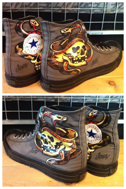 画像: 【24978-369】converse CT SAILOR JERRY HI （チャコール）　USED