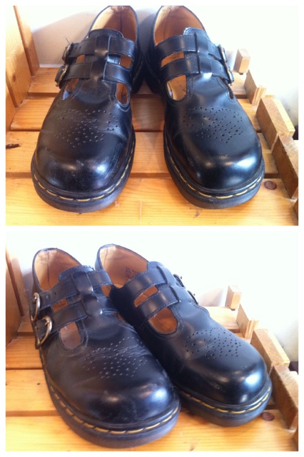 画像: 【22791-374】Dr.Martens　ストラップ付きローカット　（ブラック）　USED