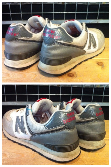 画像: 【25026-379】new balance M574MWGR （ホワイト/グレー/レッド）　USED