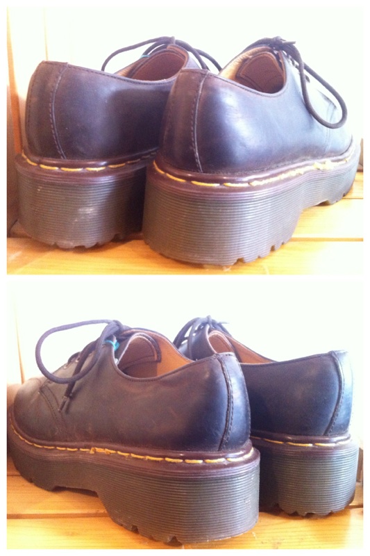 画像: 【25128-396】Dr.Martens　4ホールローカット　プラットフォーム　（ダークブラウン）　USED