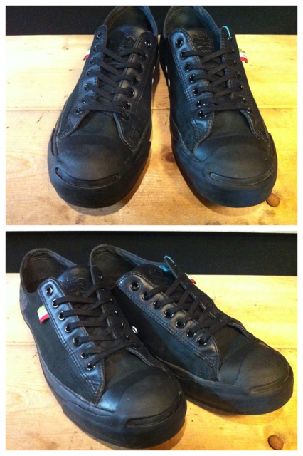 画像: 【25320-430】converse JACK PURCELL OROBIANCO （ブラック）　USED