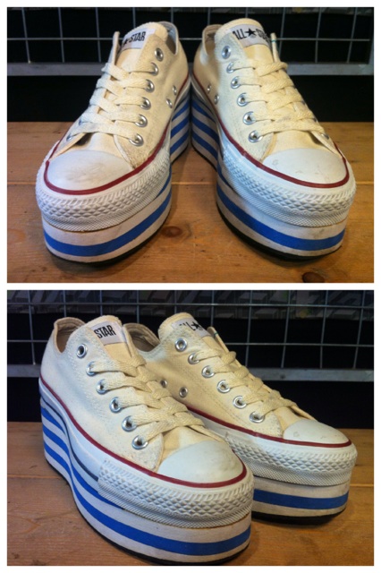 画像: 【25382-448】converse ALL STAR プラットフォーム　（アンブリーチ　ホワイト）　USED