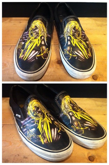 画像: 【25428-477】VANS　SLIP-ON　IRON MAIDEN　（ブラック/イエロー）　USED