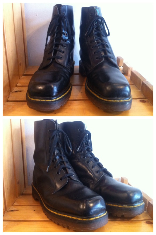 画像: 【25778-510】Dr.Martens　スクエアトゥ8ホール　（ブラック）　USED