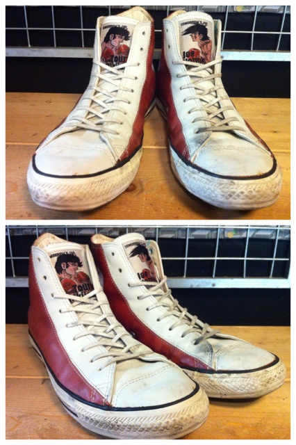 画像: 【25865-532】converse ALL STAR LEATHER JOE HI　（レッド）　USED